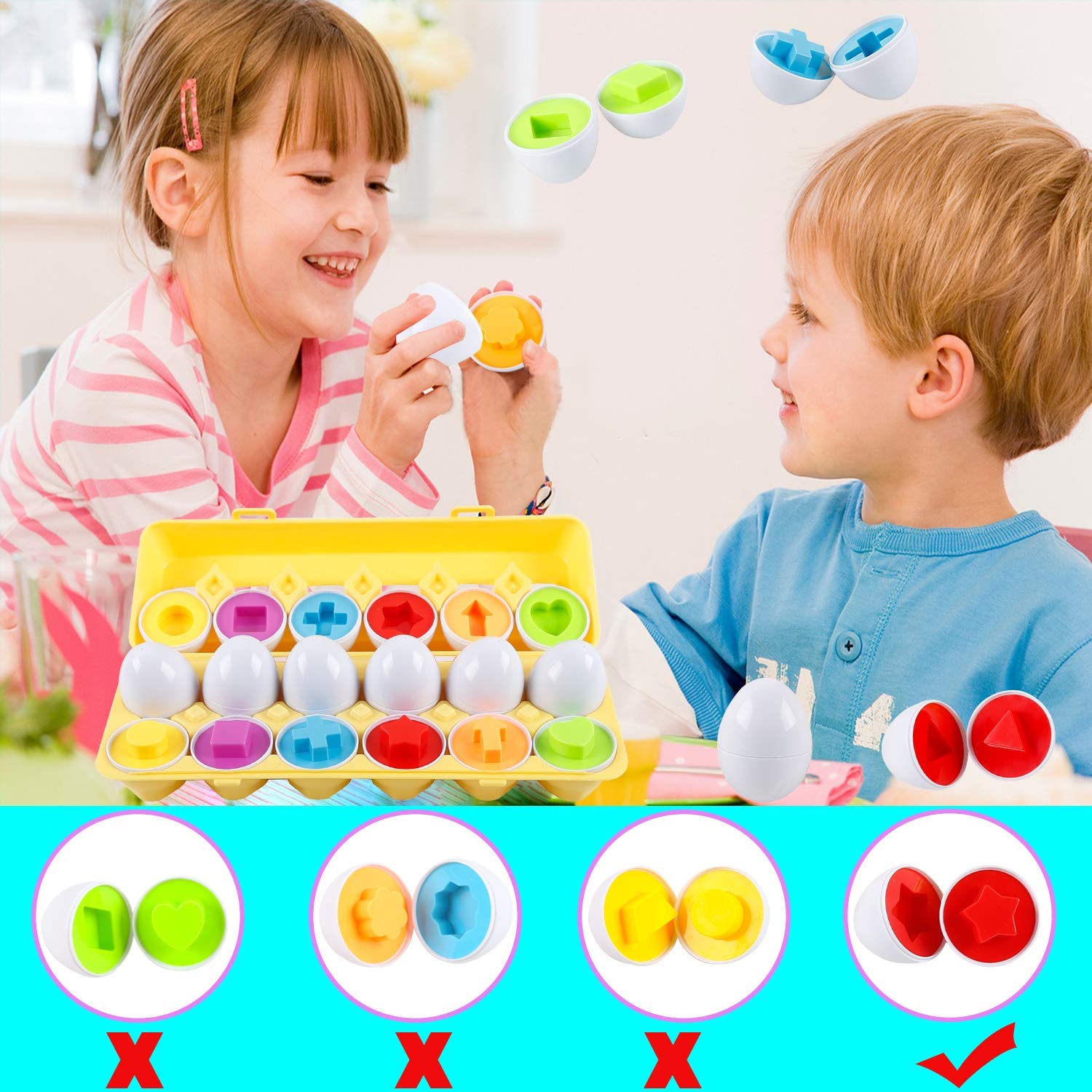 ToddleEggs™ Geometric Montessori Eggs | Today 50% Discount